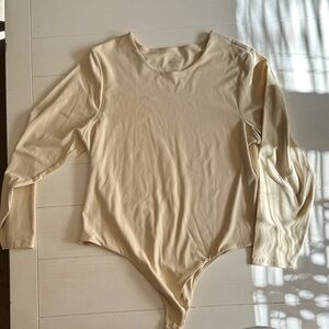 NUUDS Bone Long Sleeve crewneck bodysuit